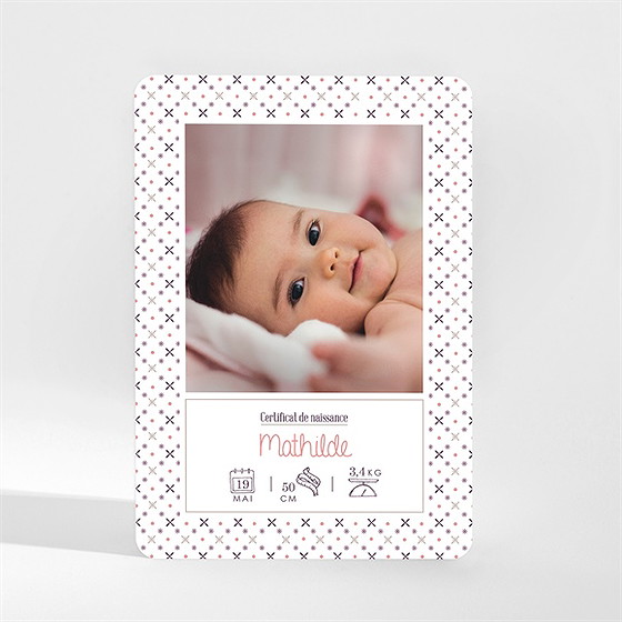 Faire-part naissance photo et symboles magnet