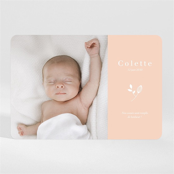 Faire-part naissance nuances de cuivre magnet