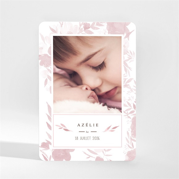 Faire-part naissance Aquarelle vintage magnet réf.N210139