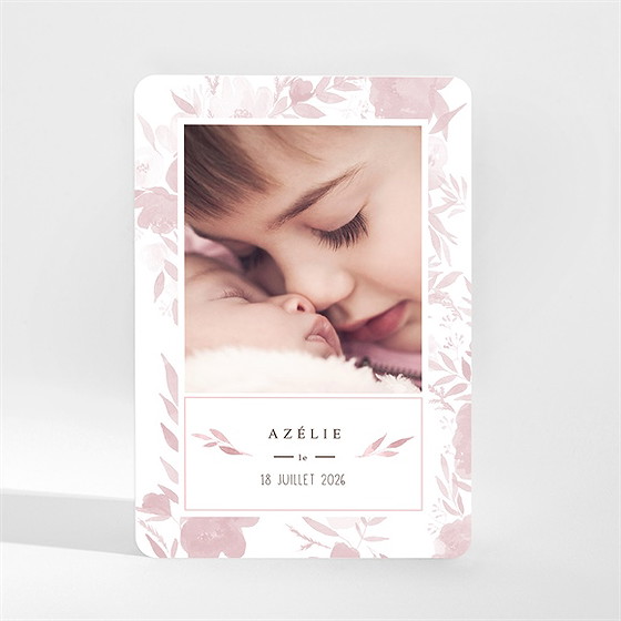 Faire-part naissance aquarelle vintage magnet