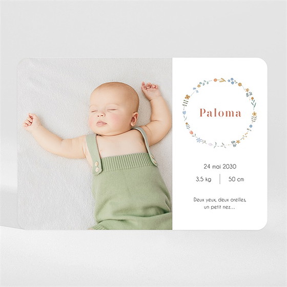 Faire-part naissance dans sa bulle magnet