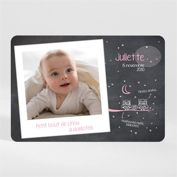 Faire-part naissance Elle est si Chouette! Magnet réf.N110183