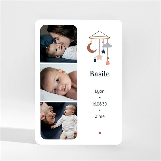 Faire-part naissance ma constellation magnet