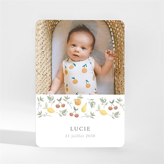 Faire-part naissance poésie d'eté magnet