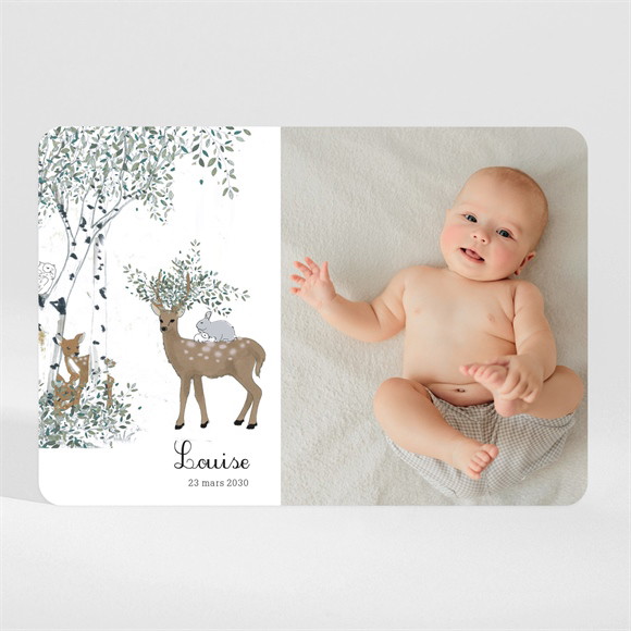 Faire-part naissance Ma petite Clairière magnet réf.N110196