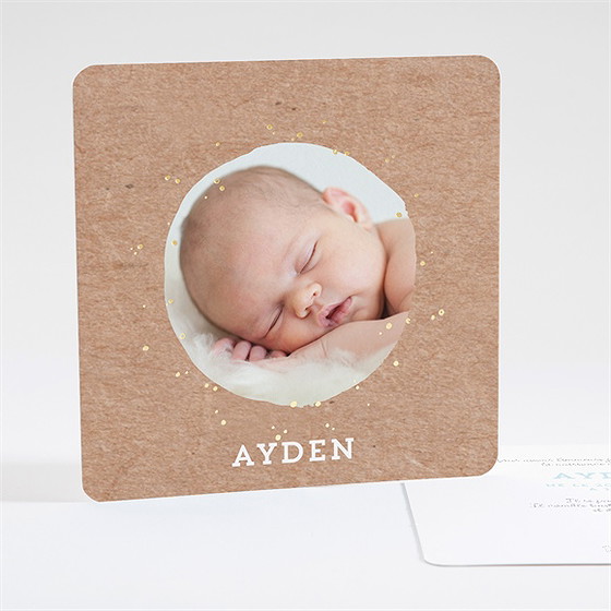 Faire-part naissance cocotte en folie ! dorure