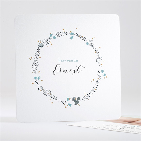 Faire-part naissance Dans sa couronne dorure réf.N351301