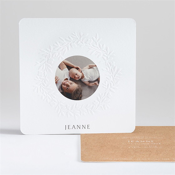 Faire-part naissance faire-part enveloppe gaufrage