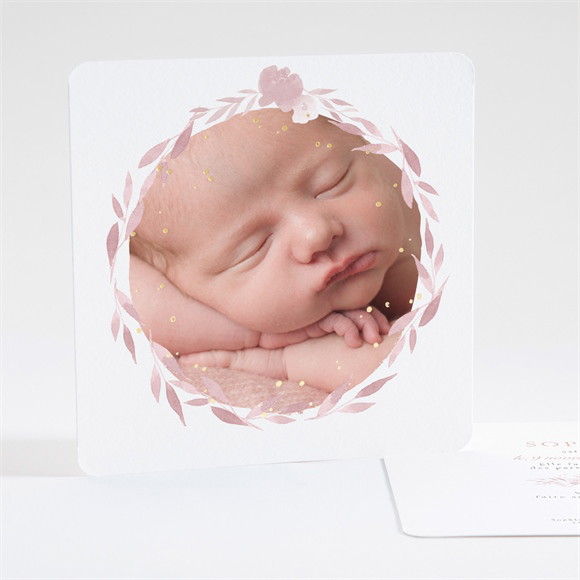 Faire-part naissance Joli vintage dorure réf.N351319