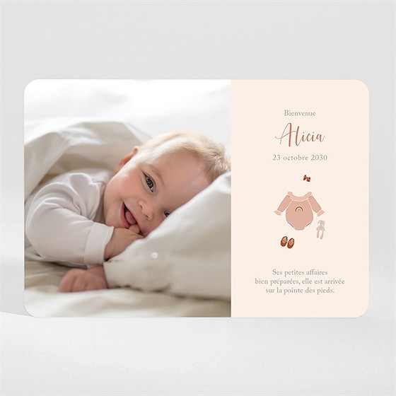 Faire-part naissance enfantine magnet