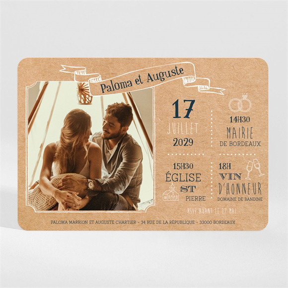 Faire-part mariage Notre Moment réf.N110205