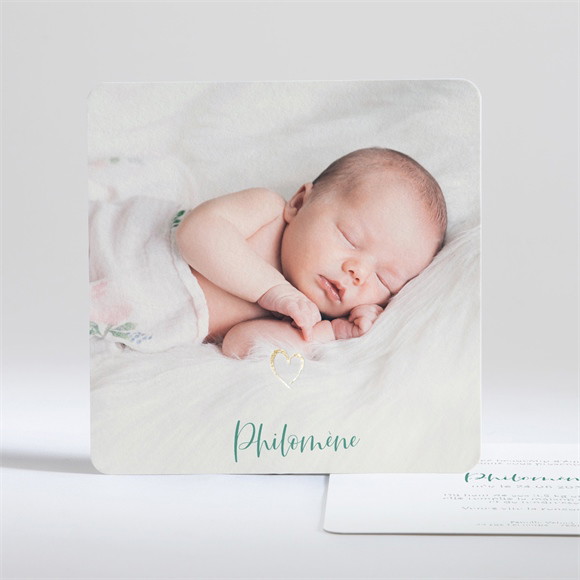 Faire-part naissance Tendre Signature dorure réf.N351334