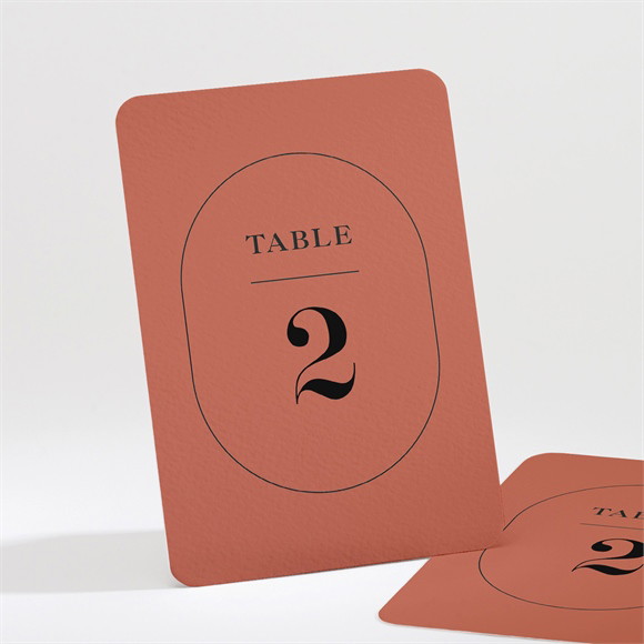 Numéro de table mariage En Terracotta réf.N211492