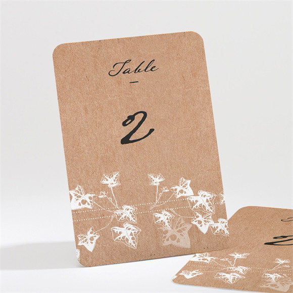 Numéro de table mariage Lierre grimpant réf.N211512
