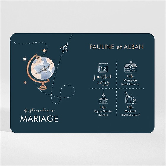 Faire-part mariage notre passeport magnet