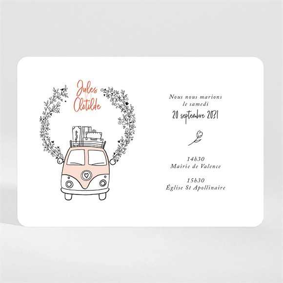 Faire-part mariage Douceur Champetre Magnet réf.N110213