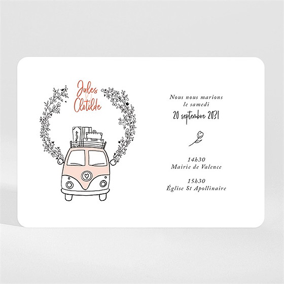 Faire-part mariage douceur champetre magnet