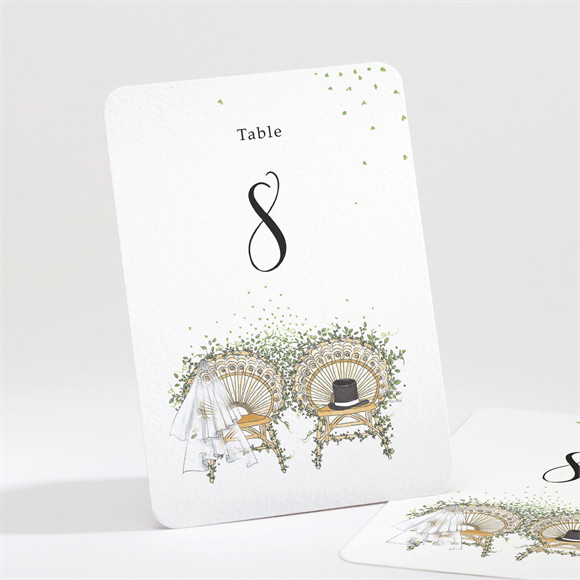 Numéro de table mariage Fusion Champêtre réf.N211521