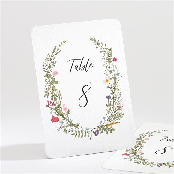 Numéro de table mariage Gravure Champêtre réf.N211525