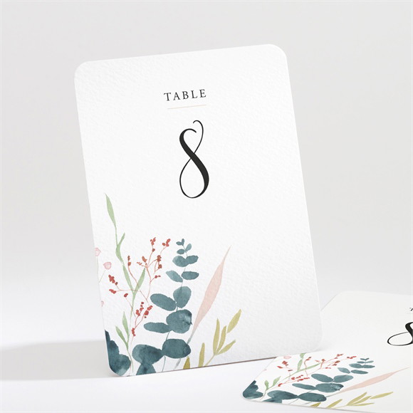 Numéro de table mariage Bouquet ardent réf.N211543
