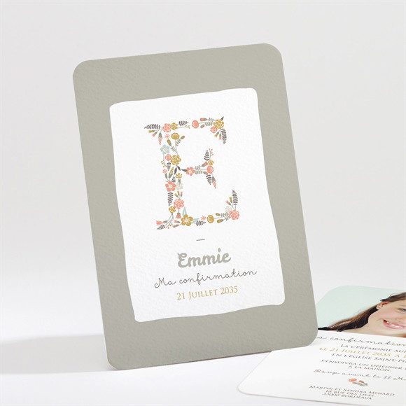 Faire-part confirmation Initiale réf.N211298