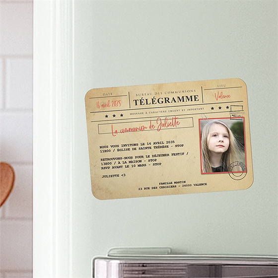 Faire-part communion mon télégramme