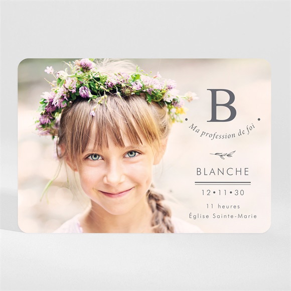 Faire-part profession de foi Ma Profession réf.N110230