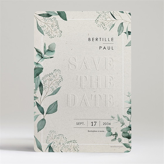 Save the Date mariage sauvage