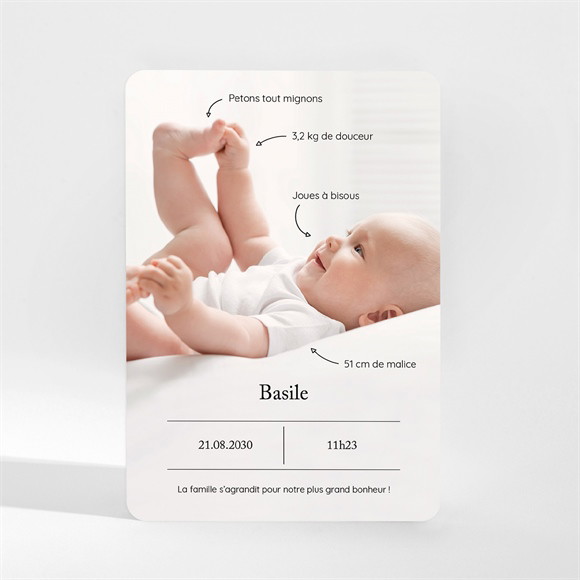 Faire-part naissance Petit Trésor réf.N210170