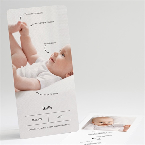 Faire-part naissance Petit Trésor Portrait réf.N221247