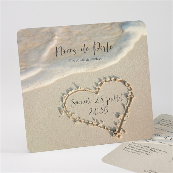 Invitation anniversaire de mariage Sous le Soleil réf.N311285