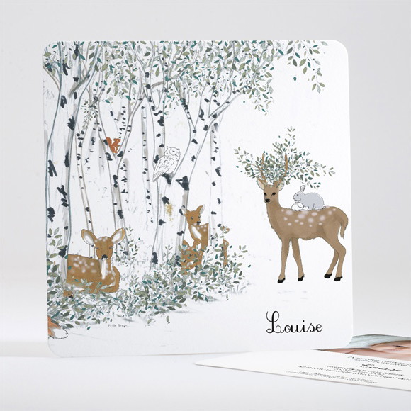 Faire-part naissance Ma petite Clairière carré réf.N351377