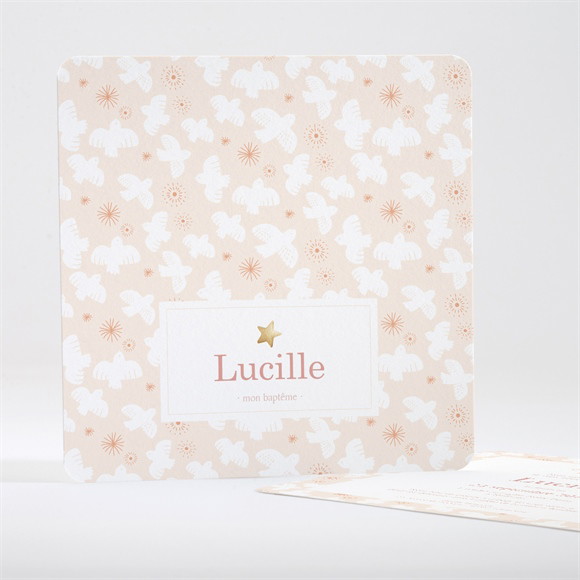 Faire-part de baptême l'Envolée dorure réf.N351379