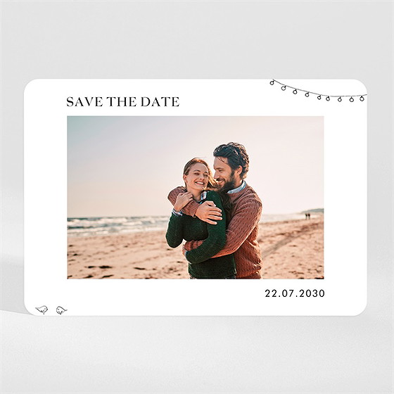 Save the Date mariage vélo au vent !