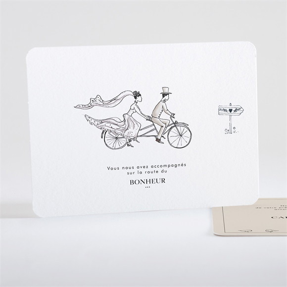 Remerciement mariage Vélo au vent ! réf.N15153