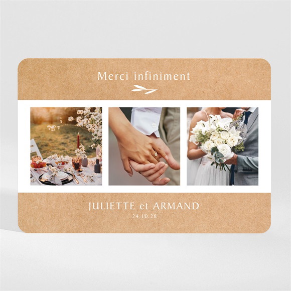 Remerciement mariage Bohème écolo magnet réf.N110233