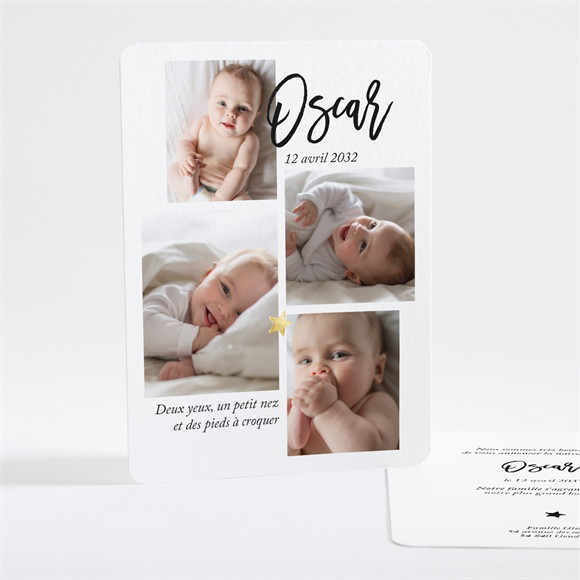 Faire-part naissance Mon pêlemêle réf.N28139