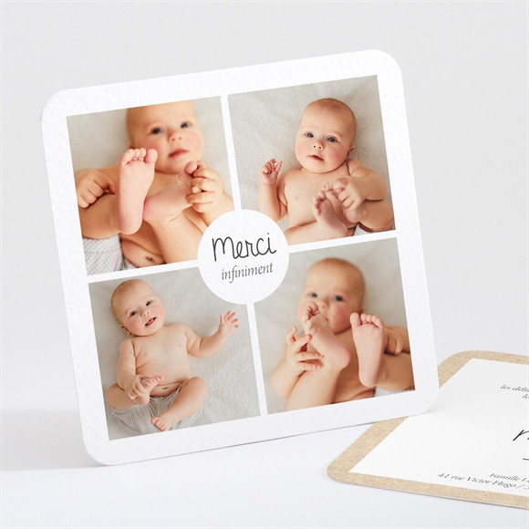 Remerciement naissance Nos Jumeaux réf.N301447