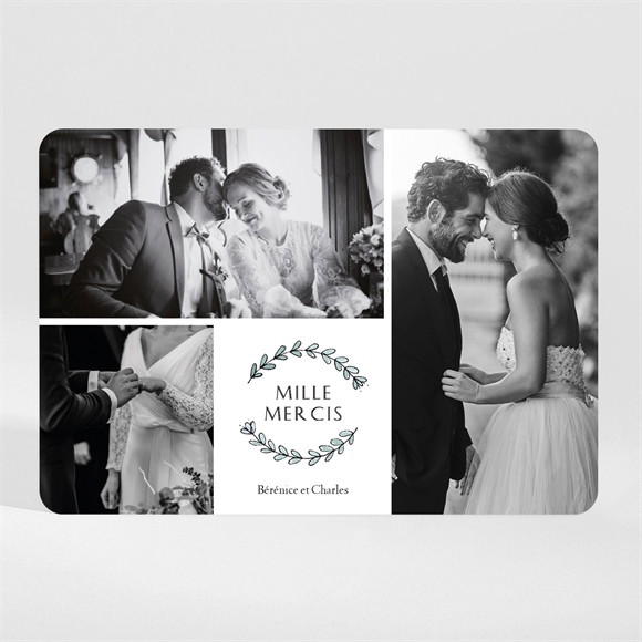 Remerciement mariage Avec programme magnet paysage réf.N110246