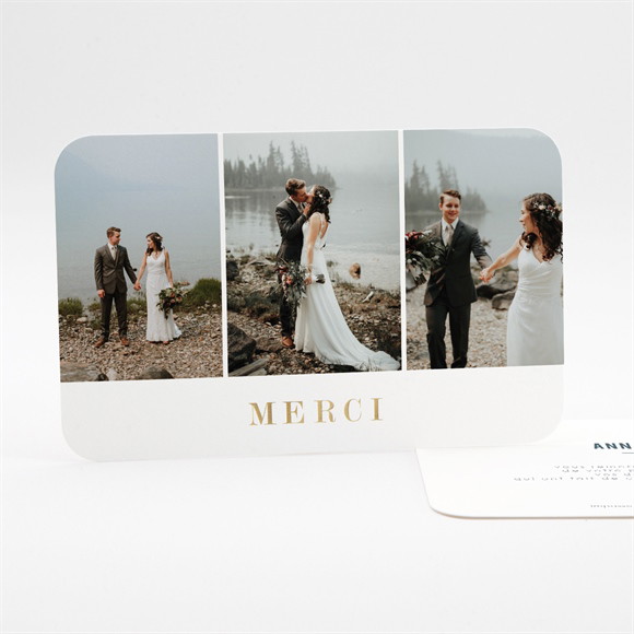 Remerciement mariage Integral dorure réf.N17147