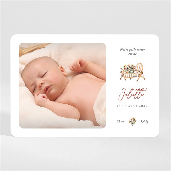Faire-part naissance Mon petit Couffin magnet réf.N110251