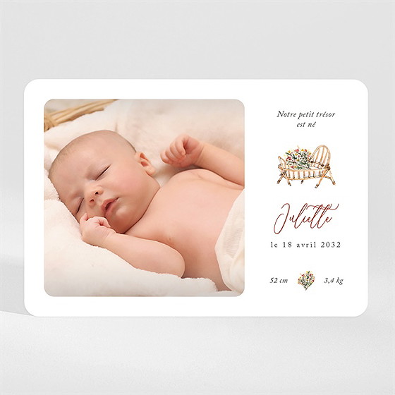 Faire-part naissance mon petit couffin magnet