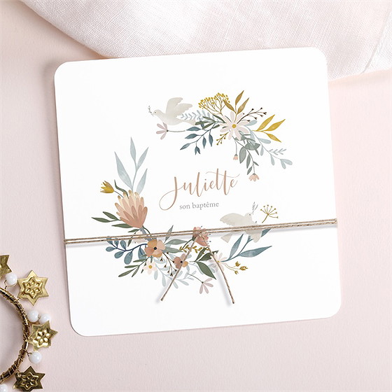 Faire-part de baptême la jungle