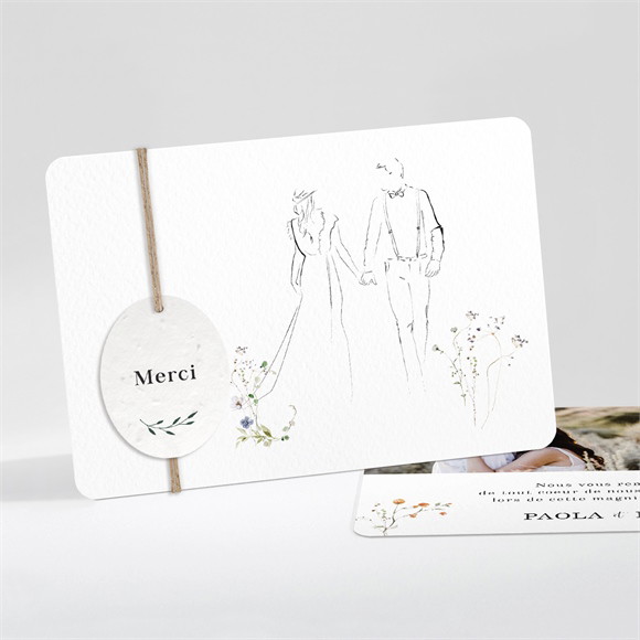 Remerciement mariage Complicité ensemencé réf.N15158