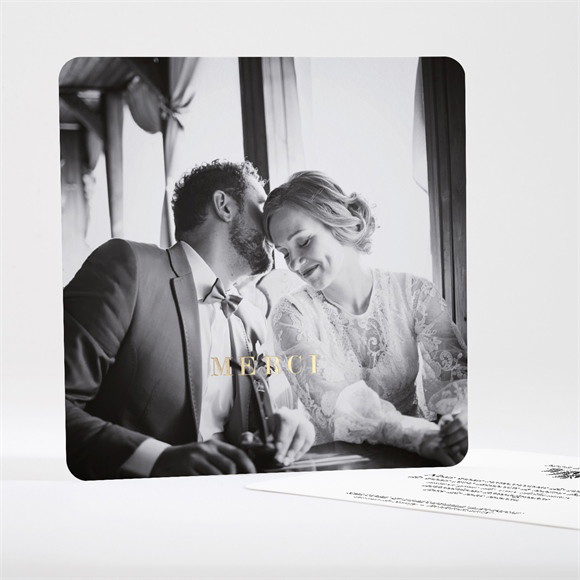 Remerciement mariage Gravure secrète dorure réf.N351423