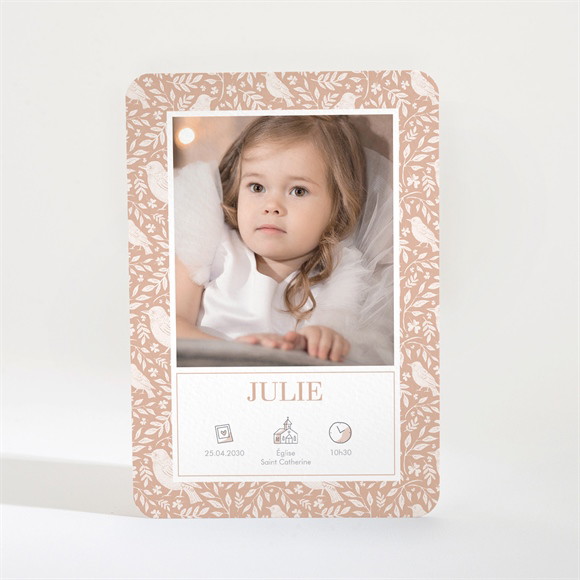 Faire-part de baptême Mes Petits Oiseaux magnet réf.N210191