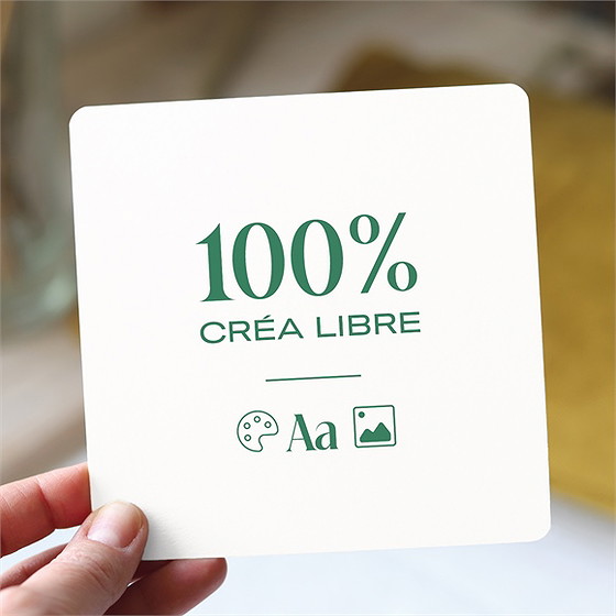 Carte de voeux vierge 100% crea carré