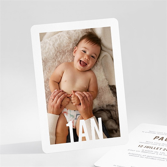 Invitation anniversaire anniversaire bébé 1 an