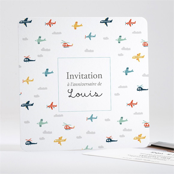 Invitation anniversaire Avions réf.N351476