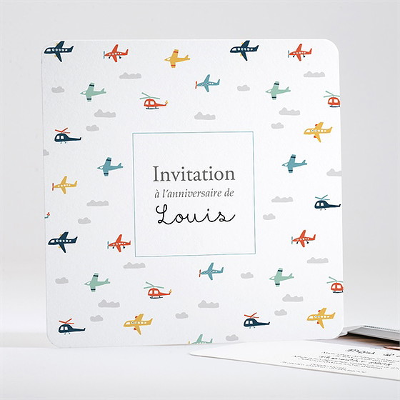 Invitation anniversaire avions